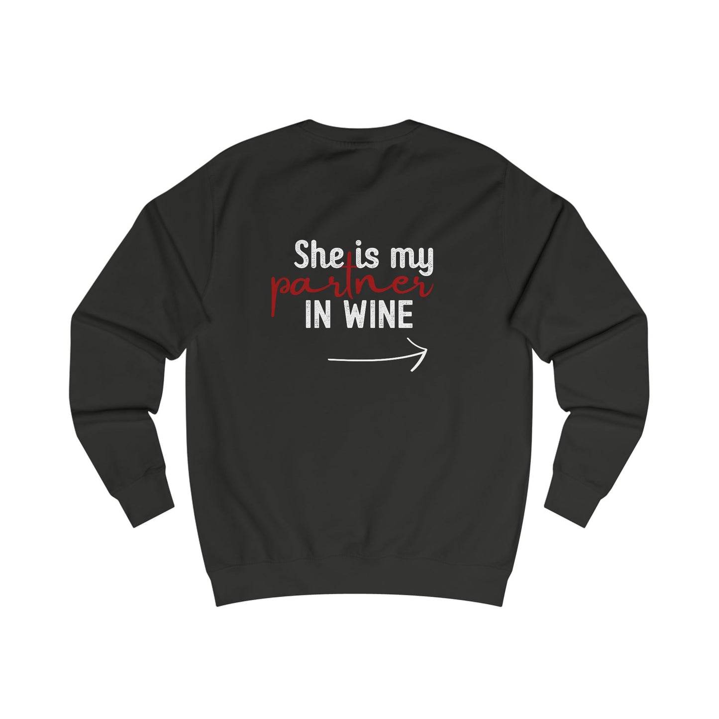 She Is My Partner In Wine – Back Print (Right Arrow)