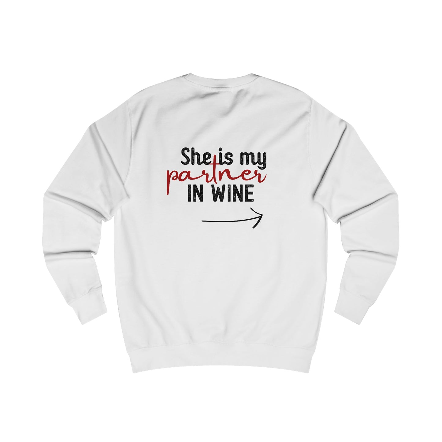 She Is My Partner In Wine – Back Print (Right Arrow)