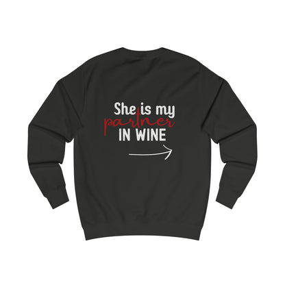 She is my partner in wine - Arrow Right (Back Print)