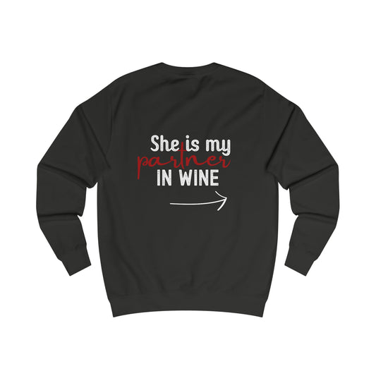 She is my partner in wine - Arrow Right (Back Print)