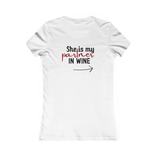 She Is My Partner in Wine – Right Arrow (Back Print)