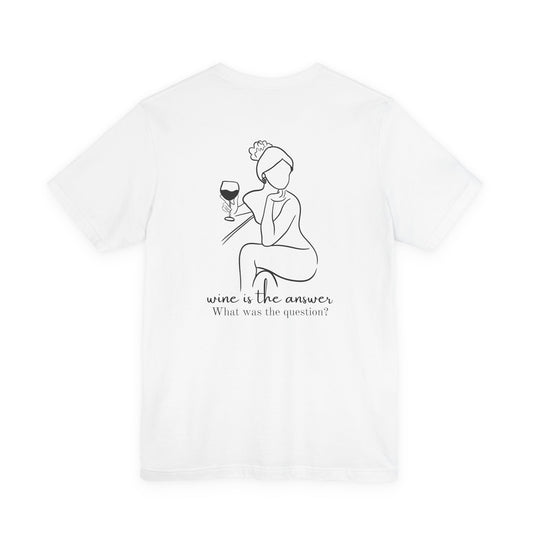 Wine is the answer (Back print)