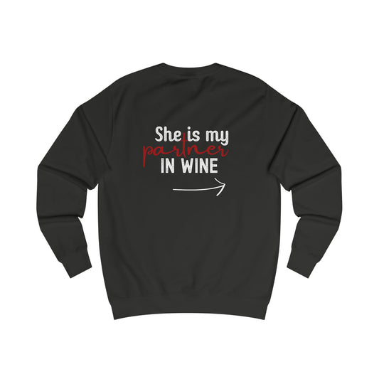 She Is My Partner In Wine – Back Print (Right Arrow)
