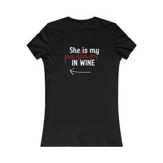 She Is My Partner in Wine – Back Print (Left Arrow)