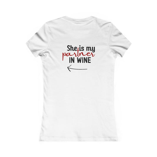She Is My Partner in Wine – Back Print (Left Arrow)