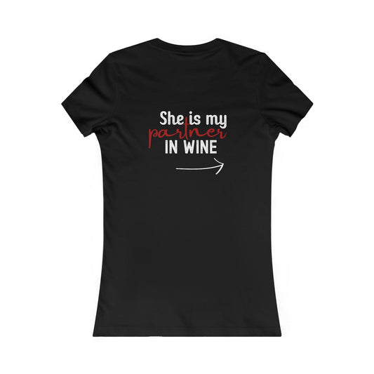 She Is My Partner in Wine – Right Arrow (Back Print)